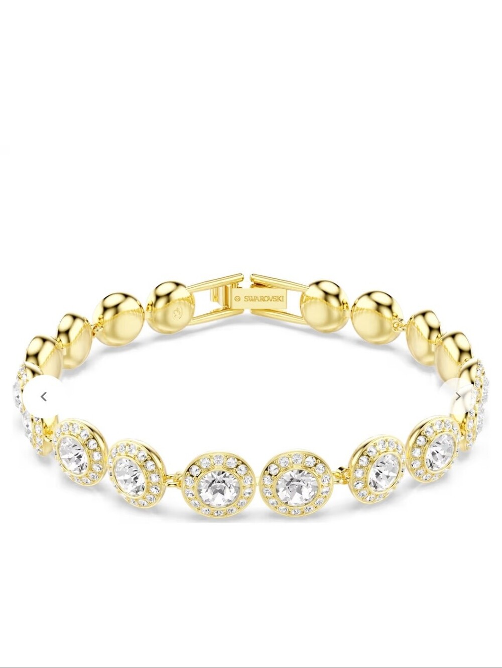 Swarovski Una Angelic Bracelet Pavé, Medium,18K Gold Finish-Excellent Condition